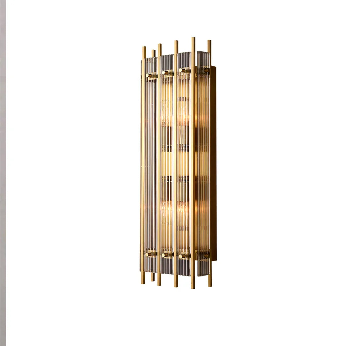Rectangular Glass Panel Wall Sconce