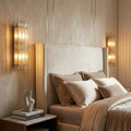 Rectangular Glass Panel Wall Sconce