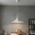 Sami Trumpet Pendant Light - Sleek Matte Black Bright Window Dining Corner | HoaiLamp