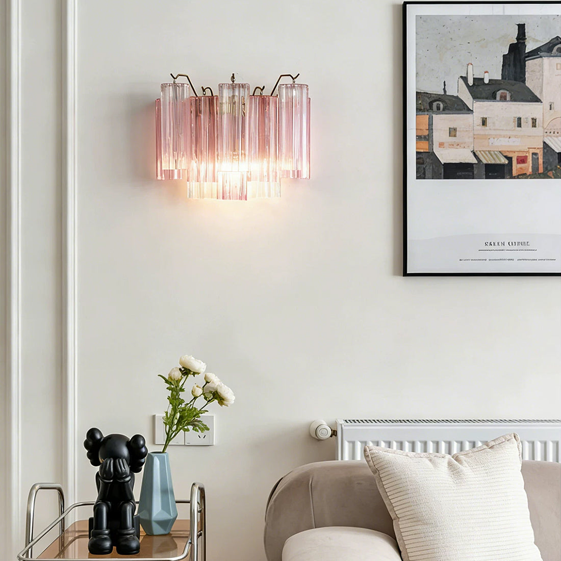 Star-shaped glass tube wall lamp