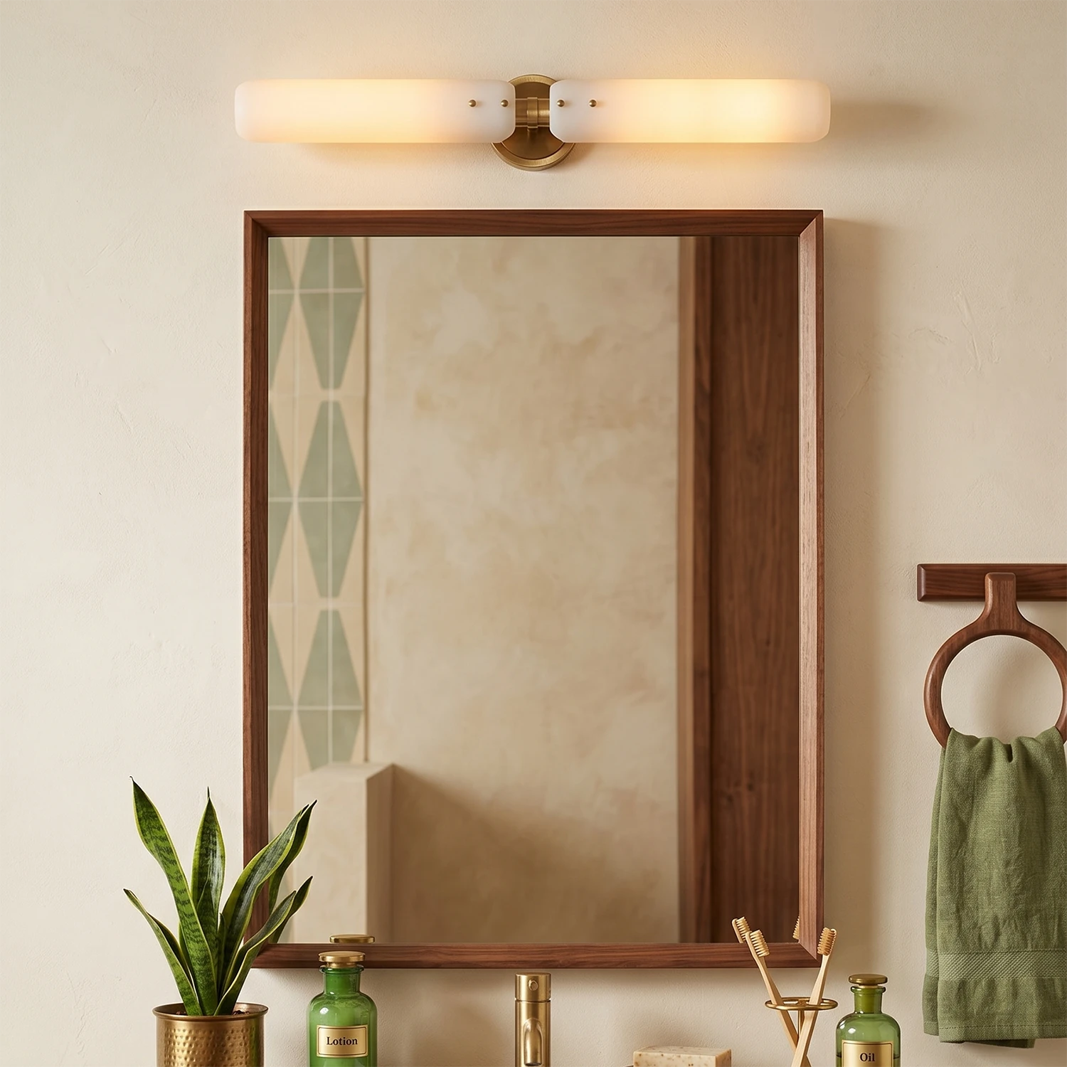 Afroalia Luxury Modern Art Deco Wall Sconce - Over-Mirror Vanity Splendor | HoaiLamp