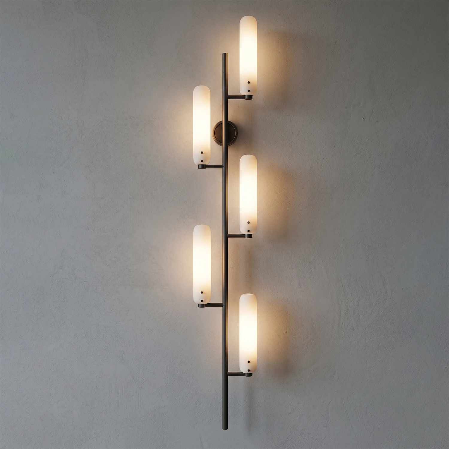 Afroalia Luxury Modern Art Deco Wall Sconce - Tall Linear Feature Sconce Accent | HoaiLamp