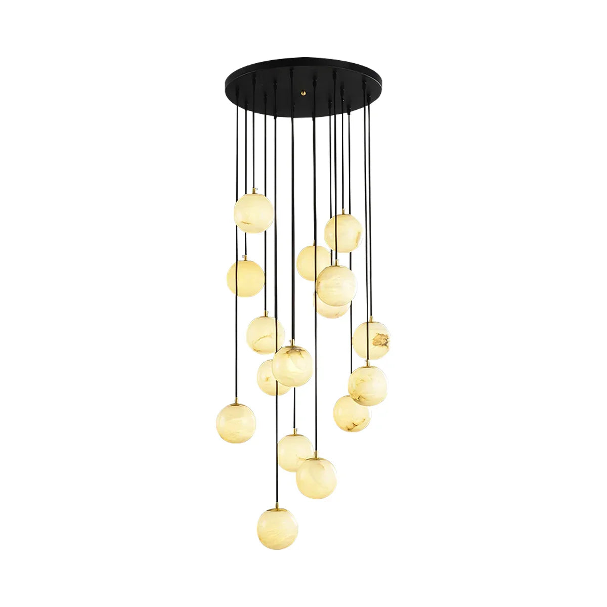 Alabaster Cluster Balls Chandelier