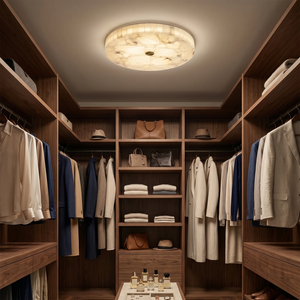 Alabaster Disk Ceiling Light - Walk-in Closet