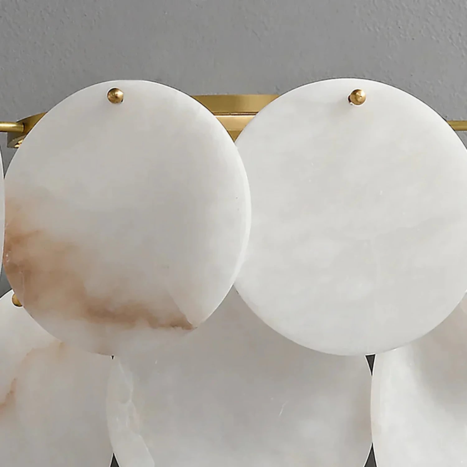 Alabaster Double Layer Round Wall Lamp - Natural Mineral Texture | HoaiLamp