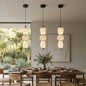 Alabaster Pendulous Pearl Pendant - Contemporary Dining Cluster | HoaiLamp