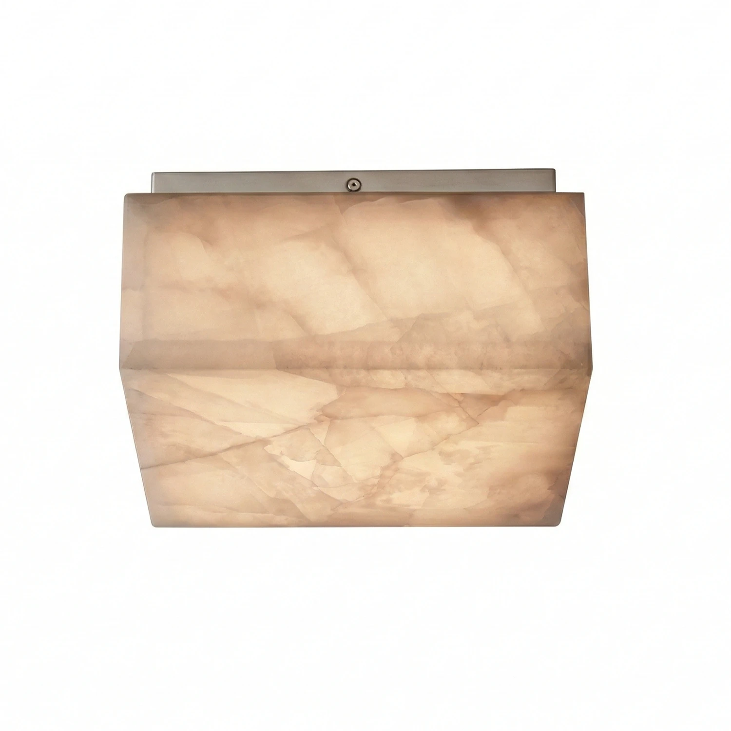 Alabaster Riviera Square Ceiling Lamp - Sleek Brushed Nickel Finish | HoaiLamp