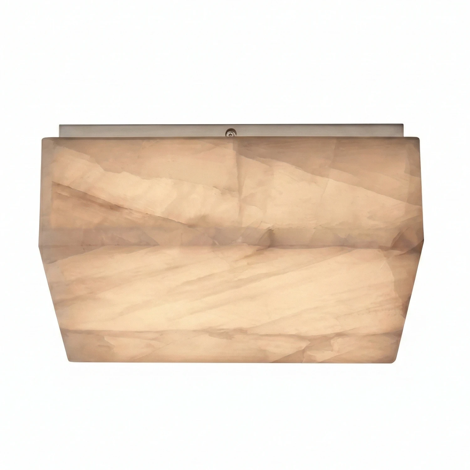 Alabaster Riviera Square Ceiling Lamp - Modern Polished Chrome Accent | HoaiLamp