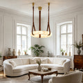 Alabaster Round Pendant - Airy Parisian Living Room | HoaiLamp
