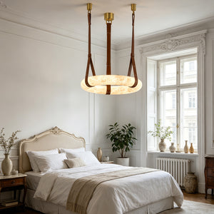 Alabaster Round Pendant - Serene Master Bedroom Glow | HoaiLamp