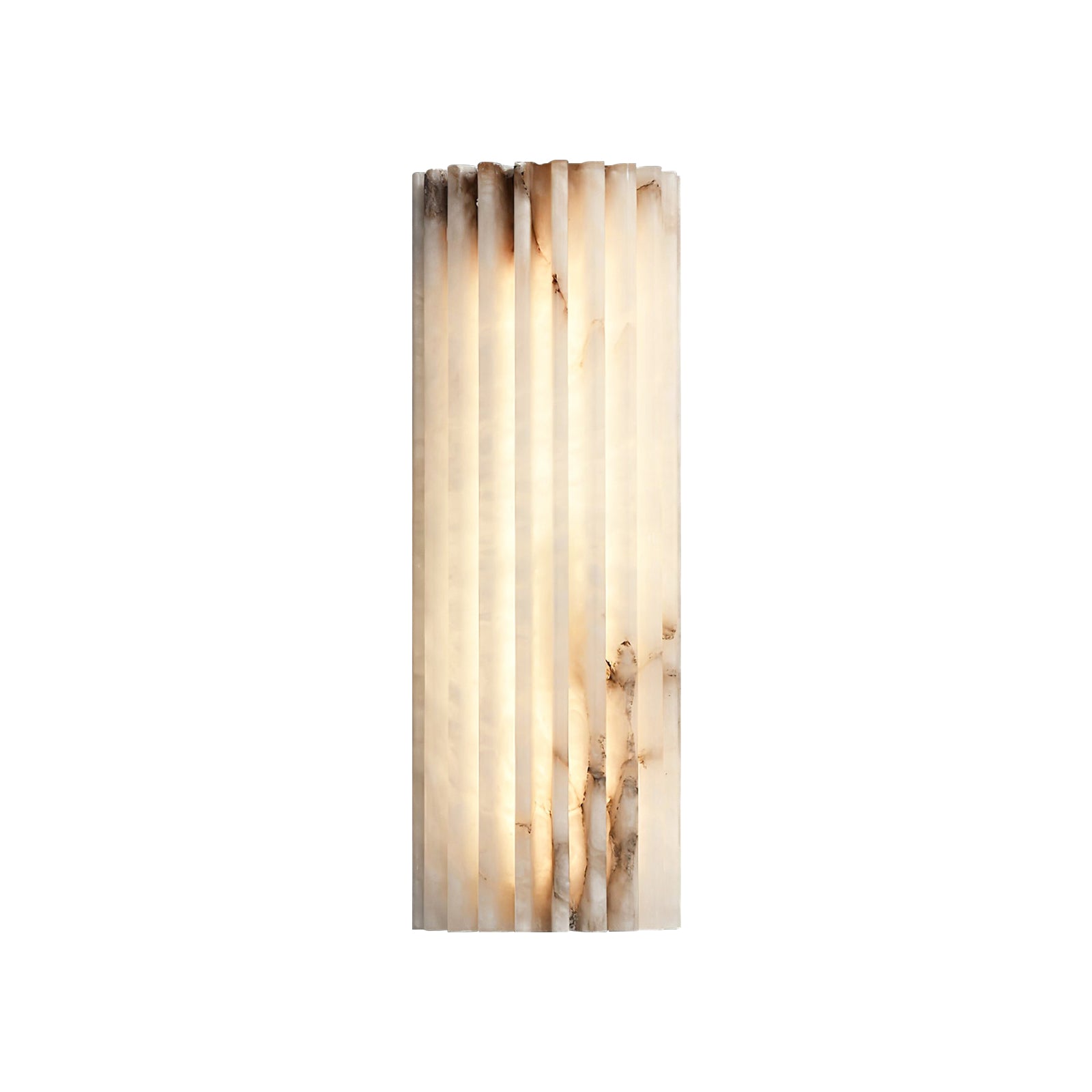 Alabaster Vertical Groove Wall Lamp