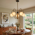 Arco Alabaster Globe Chandelier