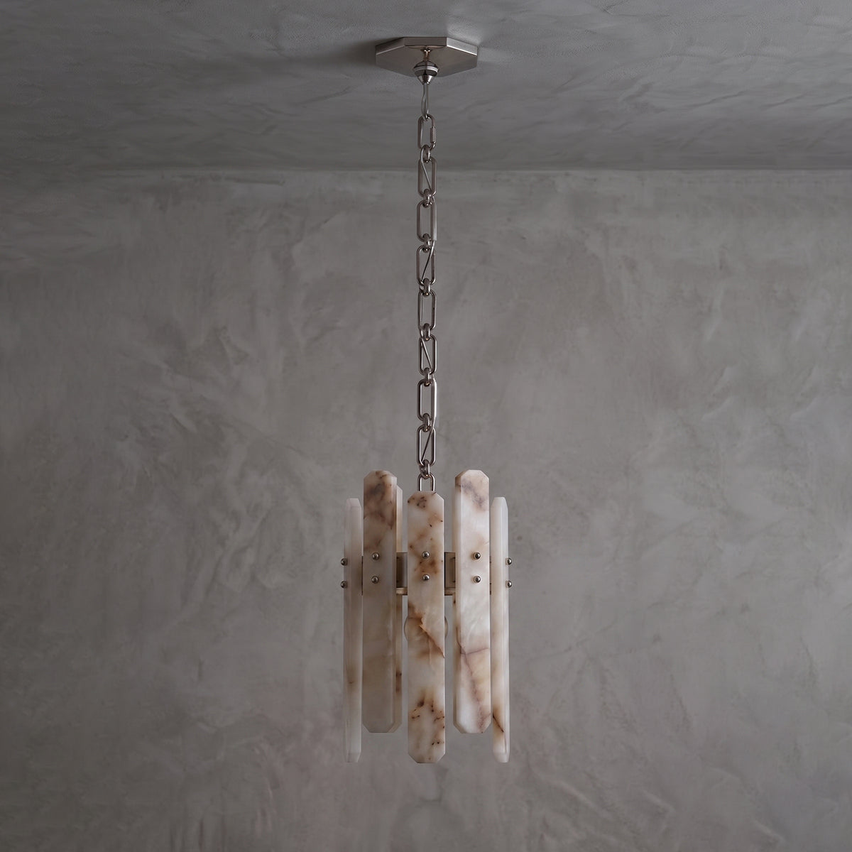 Artisanal Alabaster Large Chandelier