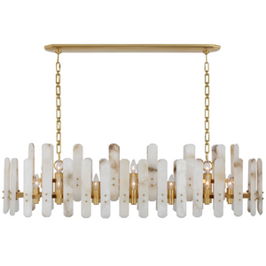Artisanal Alabaster Large Chandelier - Studio Linear Dining Room Specification | HoaiLamp