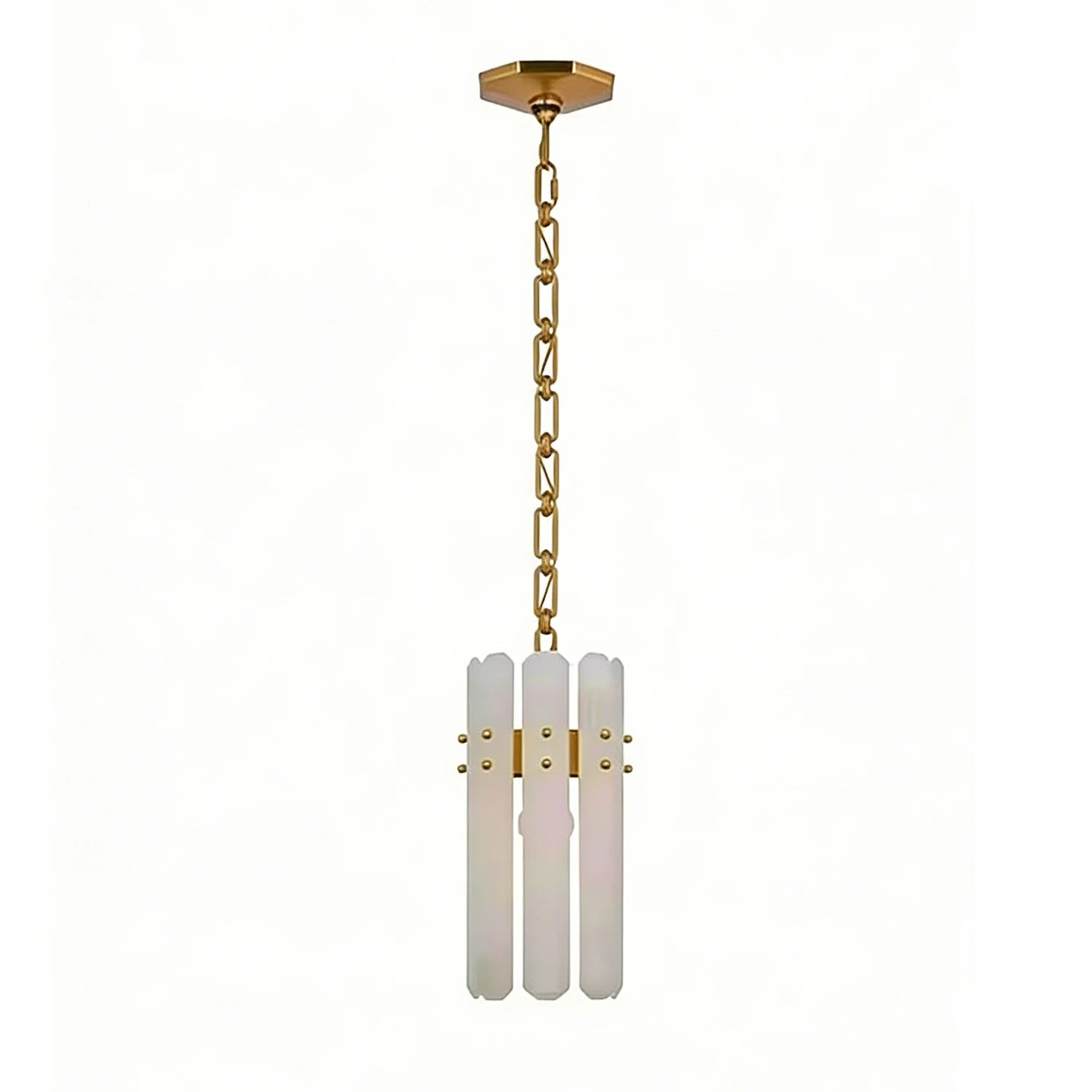 Artisanal Alabaster Large Chandelier - Studio Single Cylinder Pendant | HoaiLamp