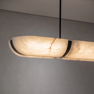 Astrelle Alabaster Linear Pendant Light - view 9 | Hoailamp