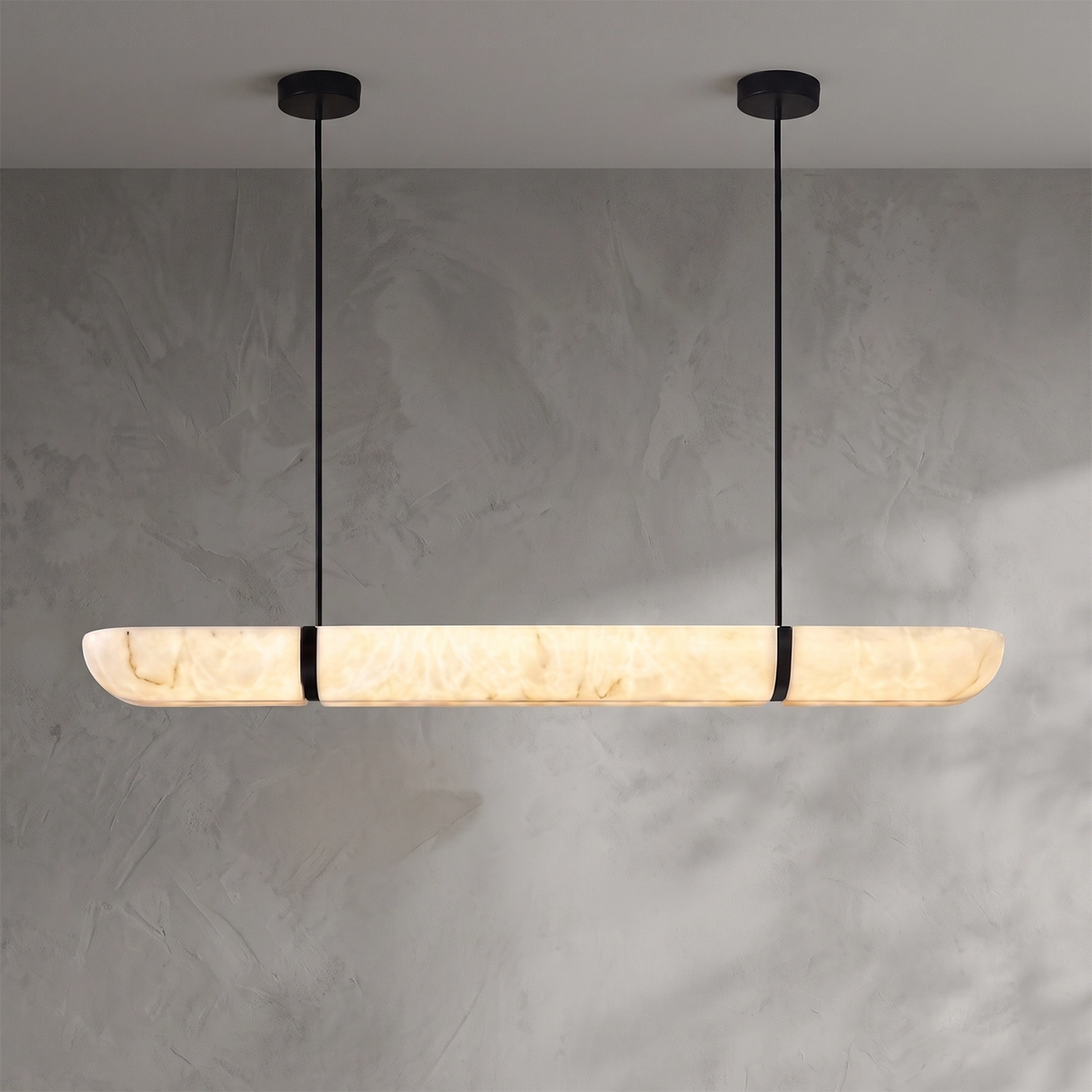 Astrelle Alabaster Linear Pendant Light - view 15 | Hoailamp