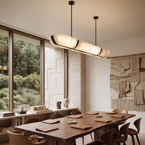 Astrelle Alabaster Linear Pendant Light - view 4 | Hoailamp