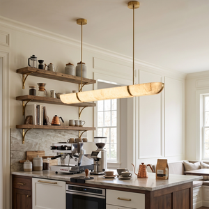 Astrelle Alabaster Linear Pendant Light - view 6 | Hoailamp