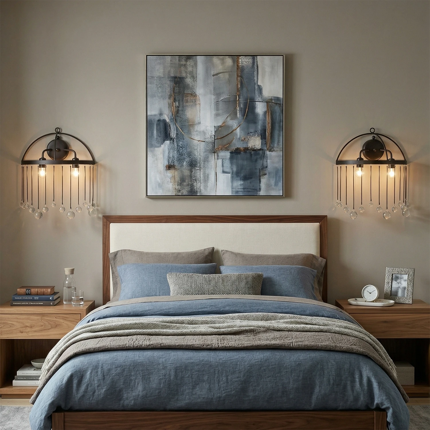 Aubreye 2-Light Sconce - Serene Bedroom Sanctuary | HoaiLamp