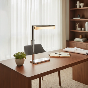 Audobos Glass Task Table Lamp - Executive Office Desk Window Sheer Curtains | HoaiLamp
