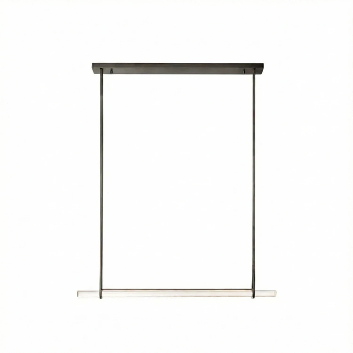 Audubon Crystal-Glow Multi-Bar Linear Chandelier - Studio White Background Matte Black Single Bar Chandelier | HoaiLamp