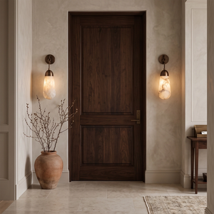 Aurelia Natural Alabaster Teardrop Wall Sconce - view 7 | Hoailamp