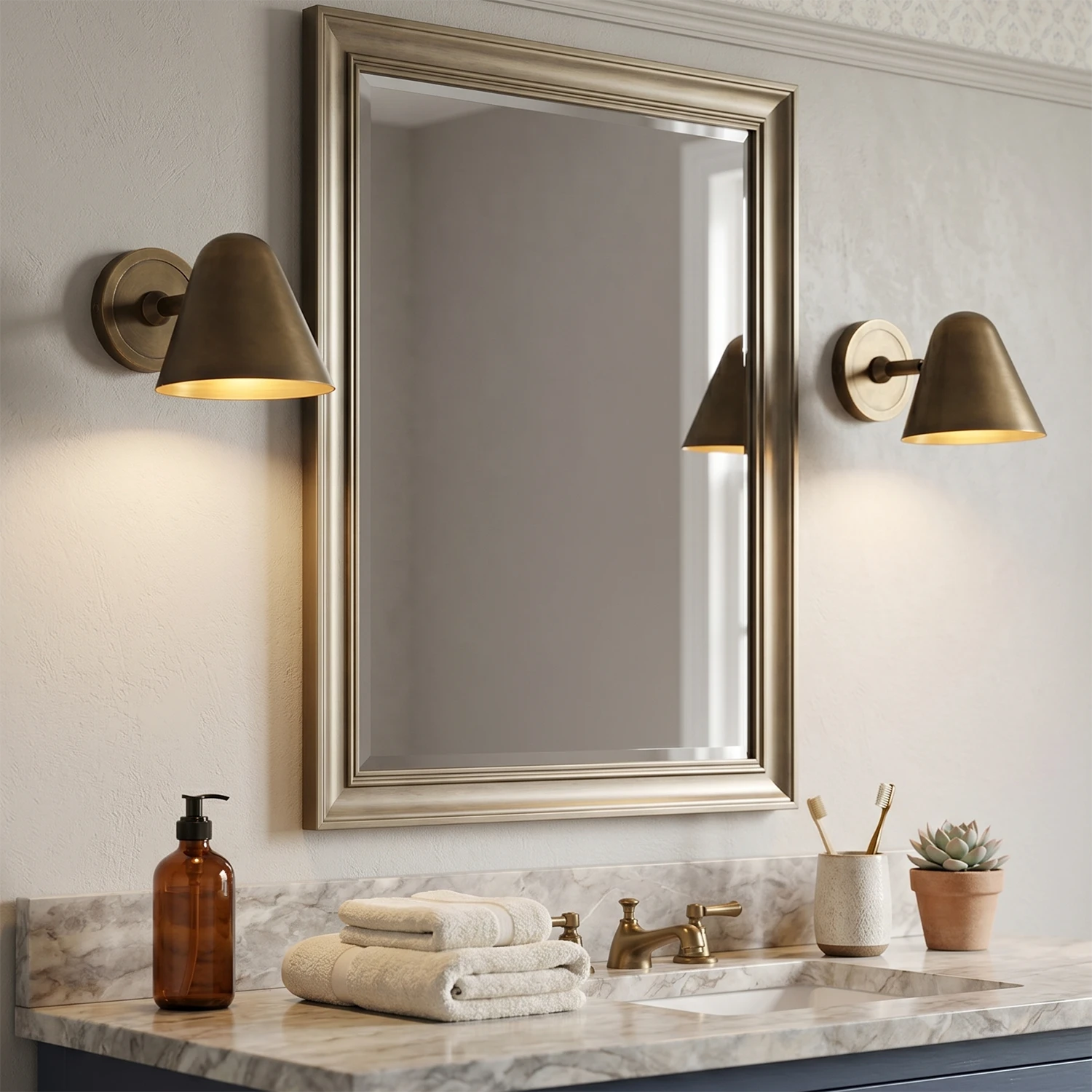 Montfaucon Wall Sconce - Modern Vanity Sconce Alignment | HoaiLamp