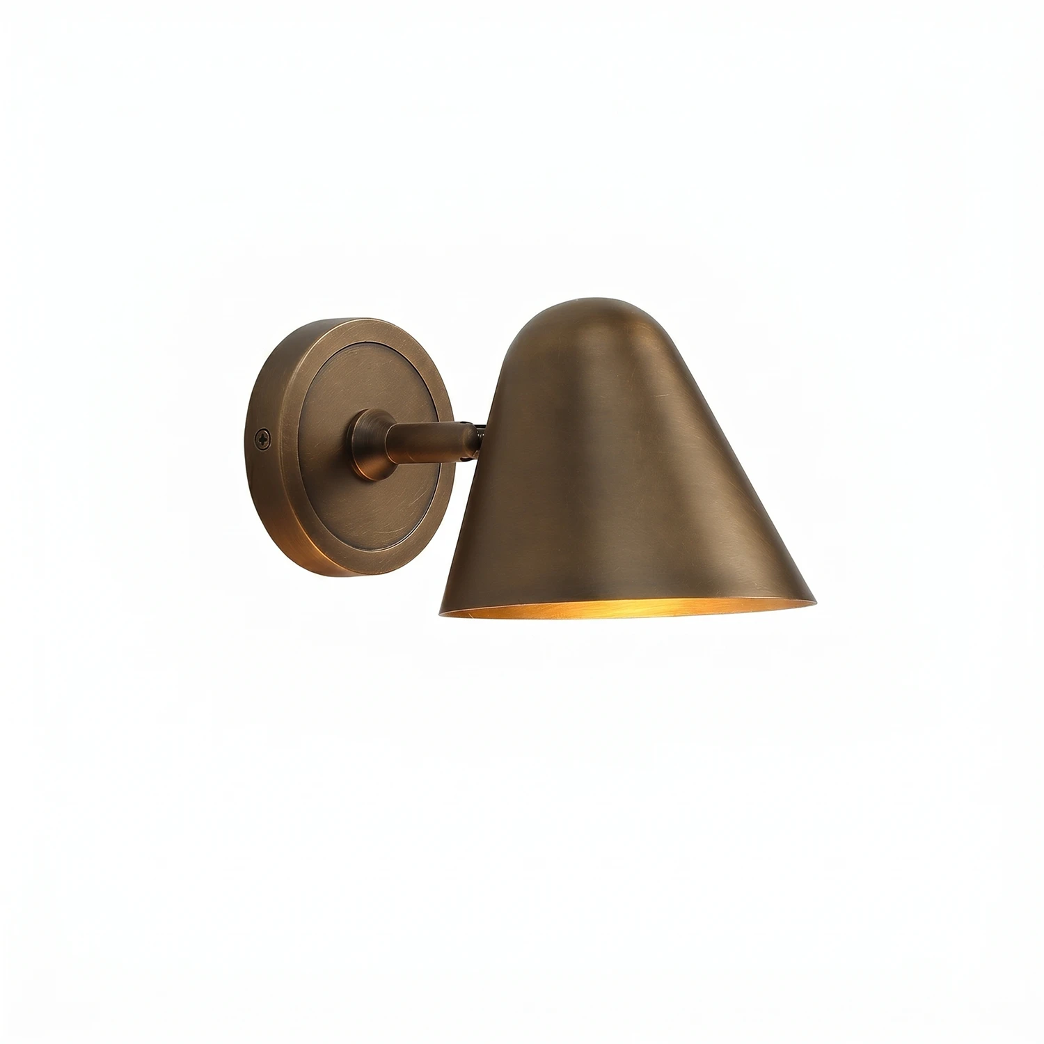 Montfaucon Wall Sconce - Mid-Century Brass Single Profile View | HoaiLamp