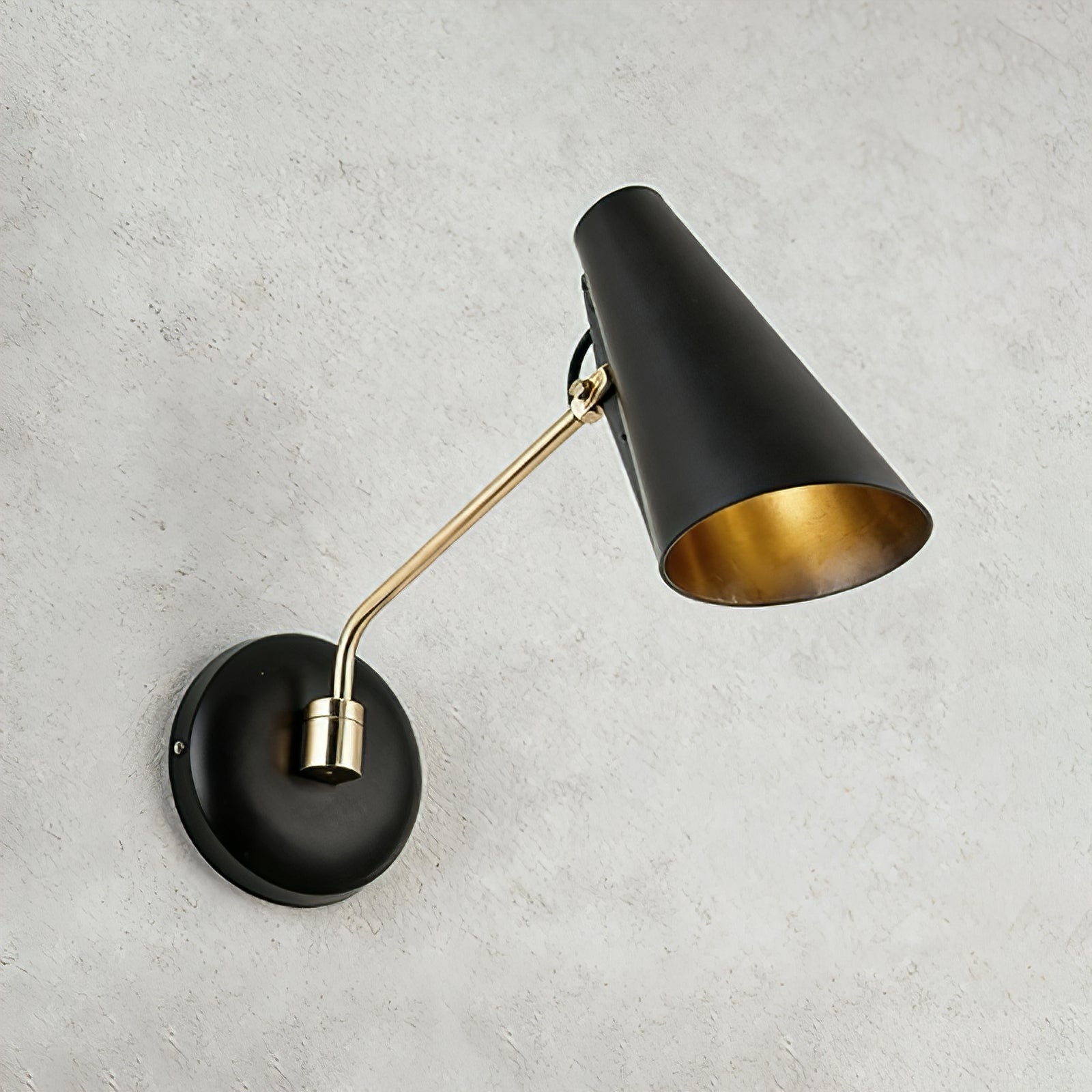 Birdy Adjustable Wall Lamp - Timeless Black Golden Brass Rod Hardware Balance | HoaiLamp