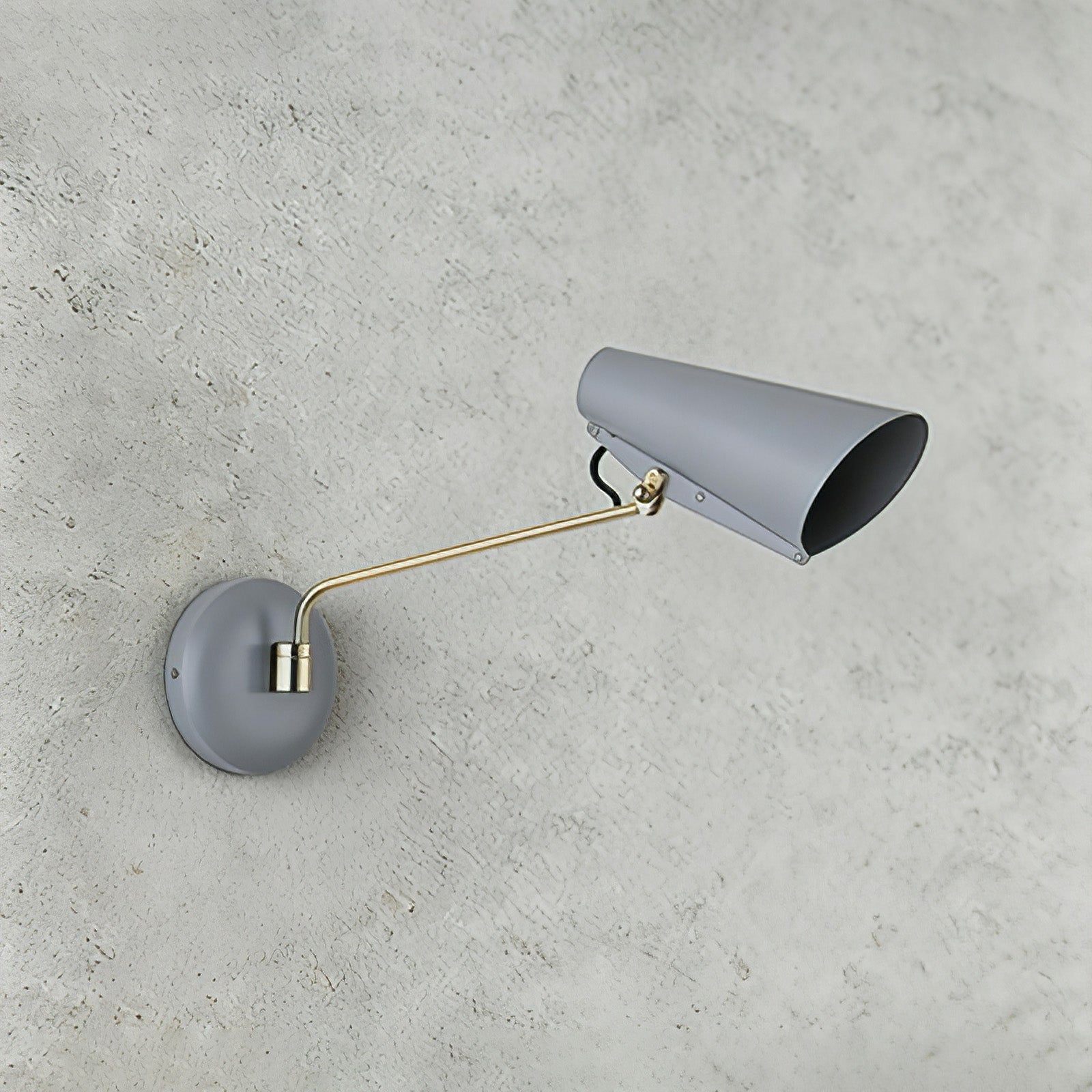 Birdy Adjustable Wall Lamp - Pastel Blue Grey Slanted Angle Architectural Display | HoaiLamp