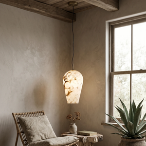 Blimp Alabaster Pendant - Rustic Loft Corner Ambiance | HoaiLamp