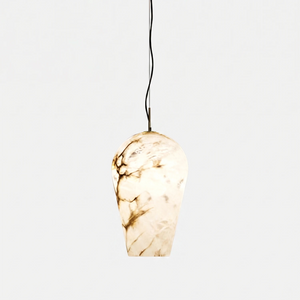 Blimp Alabaster Pendant - Studio Product Shot on White | HoaiLamp