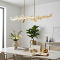 Blooming Crystal Flower Modern Pendant Light - Luxury Marble Dining Table Premium Salon | HoaiLamp