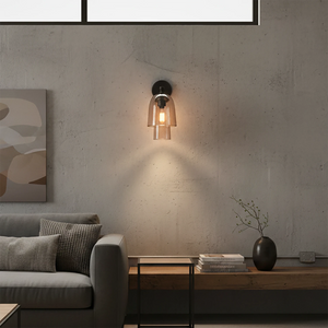 Bloomz Glass Flute Sconce - Moody Living Room Accent Wall Sofa Side Lighting | HoaiLamp