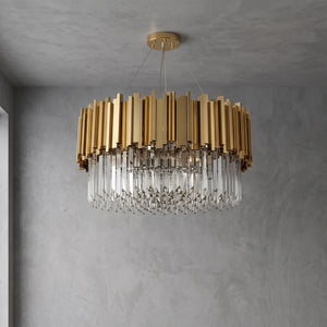 Bourbons Alphonsus Crystal Chandelier - Gold Round Unlit | HoaiLamp