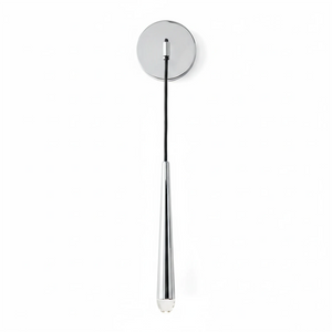 Brass Spinal Tube Crystal Wall Lamp - Studio White Background Unlit Polished Chrome | HoaiLamp