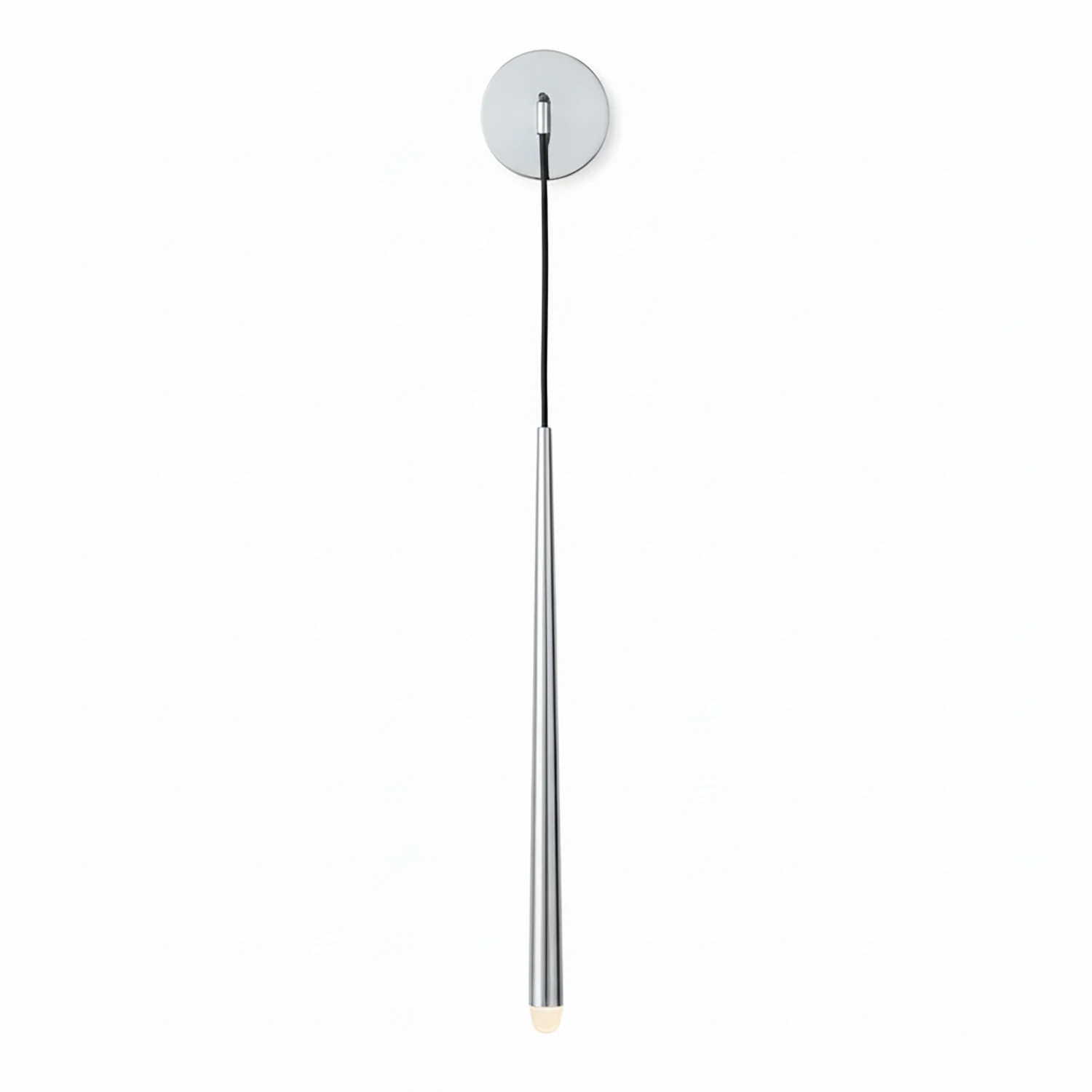 Brass Spinal Tube Crystal Wall Lamp - Studio White Background Unlit Satin Nickel | HoaiLamp