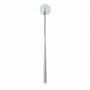 Brass Spinal Tube Crystal Wall Lamp - Studio White Background Unlit Satin Nickel | HoaiLamp