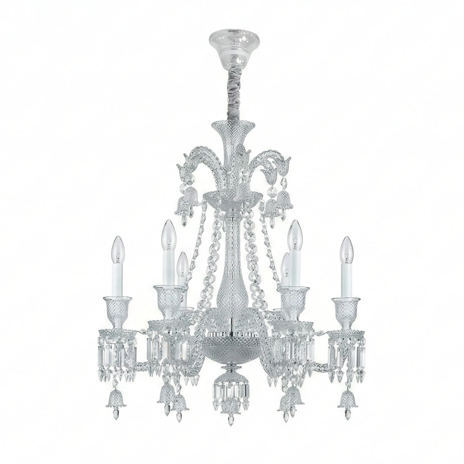 Brilliant Starry Crystal Chandelier - Classic Single Tier Studio View | HoaiLamp