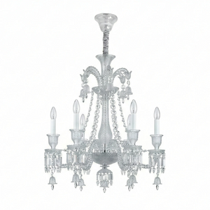 Brilliant Starry Crystal Chandelier - Classic Single Tier Studio View | HoaiLamp