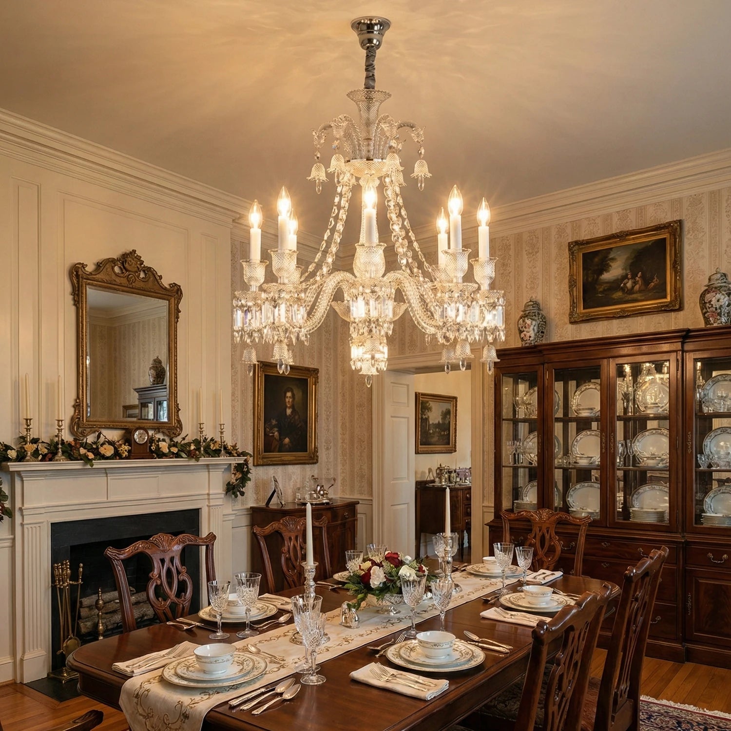 Brilliant Starry Crystal Chandelier - Classical Banquet Hall Lighting | HoaiLamp
