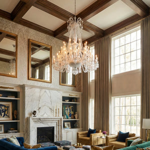 Brilliant Starry Crystal Chandelier - Double-Height Great Room Feature | HoaiLamp