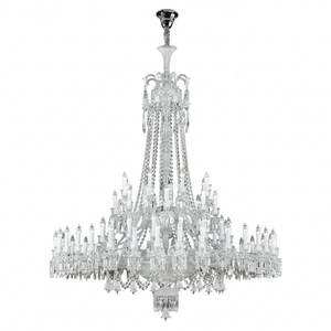 Brilliant Starry Crystal Chandelier - Elongated Glamorous Villa Pendant | HoaiLamp