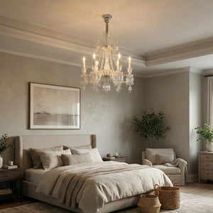 Brilliant Starry Crystal Chandelier - Minimalist Master Bedroom Decor | HoaiLamp