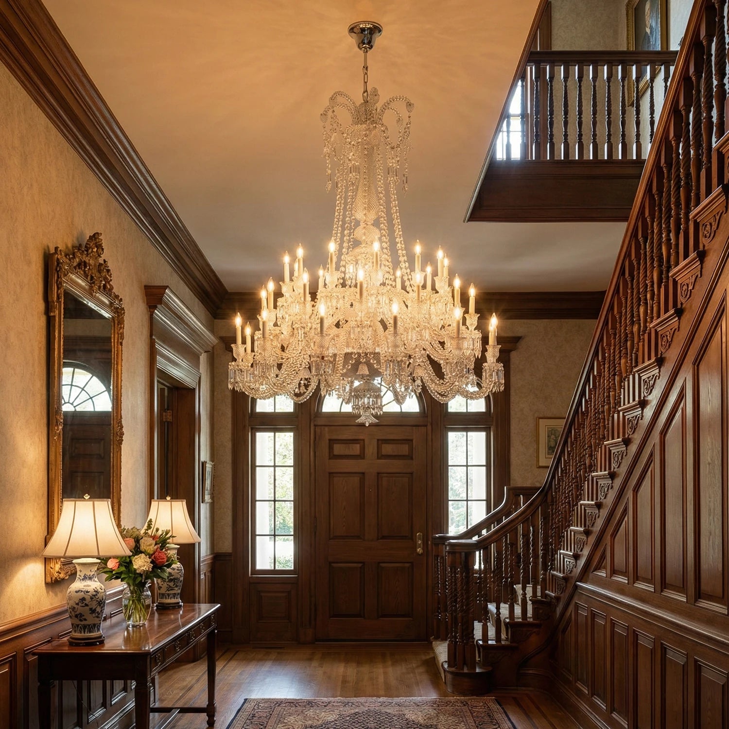 Brilliant Starry Crystal Chandelier - Stately Entrance Foyer Welcome Light | HoaiLamp