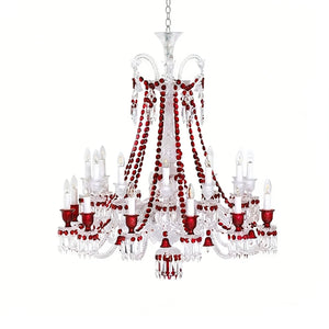 Brilliant Starry Crystal Chandelier - Ornate Triple Tier Palace Design | HoaiLamp
