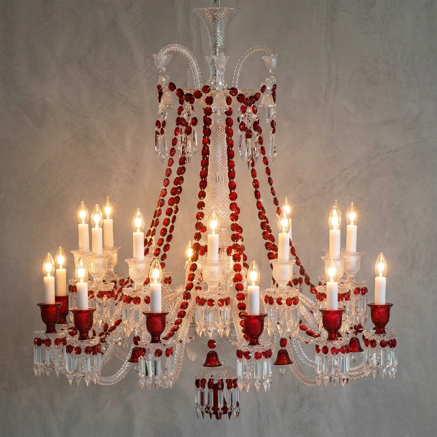 Brilliant Starry Crystal Chandelier - Sophisticated Double Tier Lighting | HoaiLamp