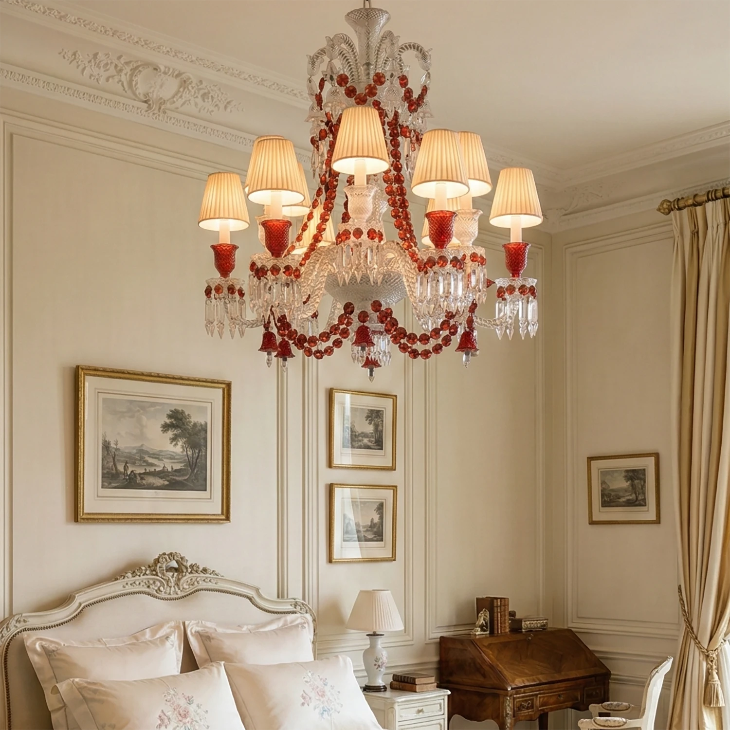 Brilliant Starry Crystal Chandelier - Elegant French Bedroom Ambiance | HoaiLamp