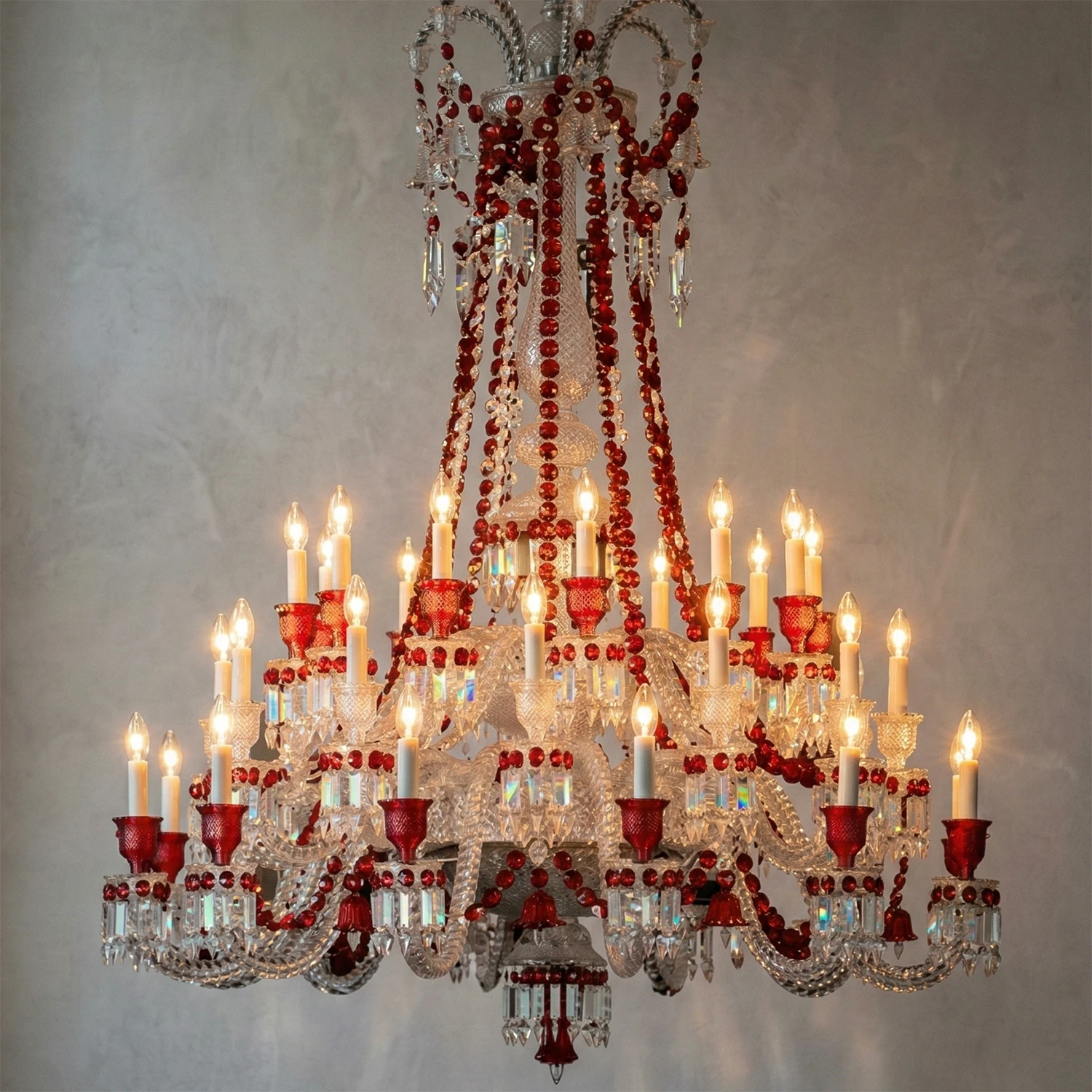 Brilliant Starry Crystal Chandelier - Luxurious Triple Tier Focal Point | HoaiLamp